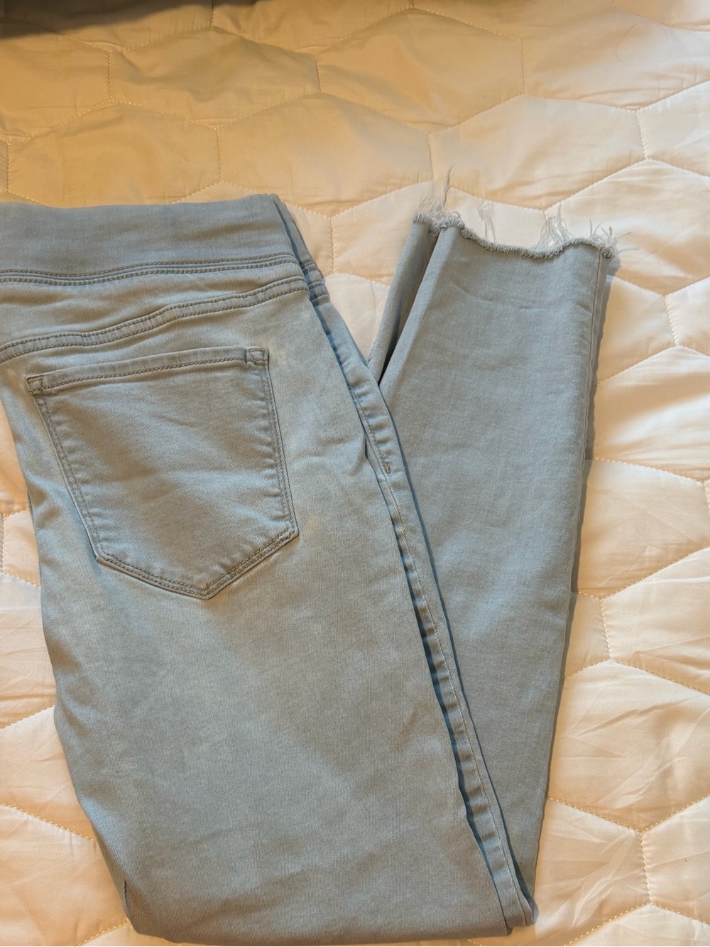 Light Wash Stretch Jeggings - Light sky Blue